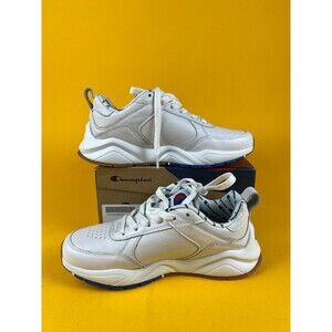 Champion 93Eighteen Big C Sneakers Shoes Youth 4.5 White Leather Low Top NWB